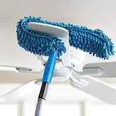 Fan Mop Cleaner Duster with Extendable Rod – Microfiber Ceiling Fan Cleaning Brush for Home & Kitchen