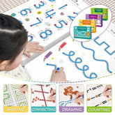 64 Pages Magic Practice Reusable Tracing Workbook for Kids – Handwriting Learning Set with Free Pens