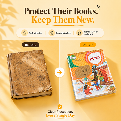 30 Pcs Waterproof Plastic Book Cover Office & Stationery