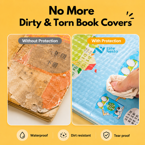 30 Pcs Waterproof Plastic Book Cover Office & Stationery