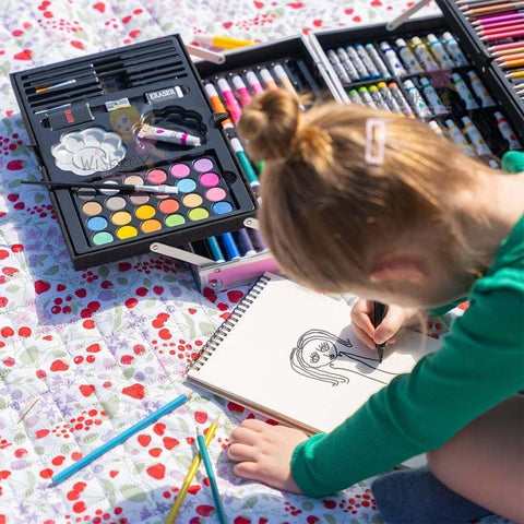 145 Colour Deluxe Art Set Box – Complete Drawing & Painting Kit for Kids & Beginners