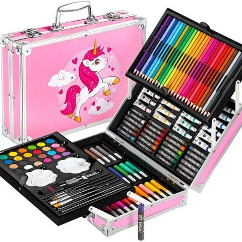 145 Colour Deluxe Art Set Box – Complete Drawing & Painting Kit for Kids & Beginners