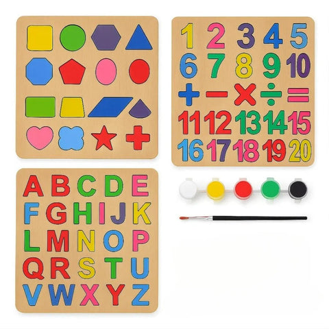 3-Piece Kids Puzzle Set – Colorful Educational Jigsaw Toys for Brain Development