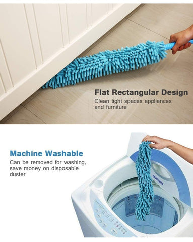 Fan Mop Cleaner Duster with Extendable Rod – Microfiber Ceiling Fan Cleaning Brush for Home & Kitchen