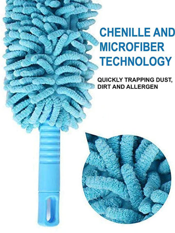 Fan Mop Cleaner Duster with Extendable Rod – Microfiber Ceiling Fan Cleaning Brush for Home & Kitchen