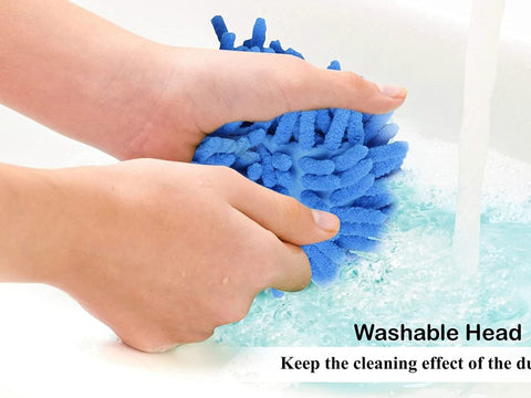 Fan Mop Cleaner Duster with Extendable Rod – Microfiber Ceiling Fan Cleaning Brush for Home & Kitchen