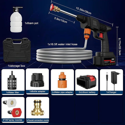 High Pressure Car Washing Gun – Adjustable Water Spray Nozzle for Car, Bike & Garden Cleaning