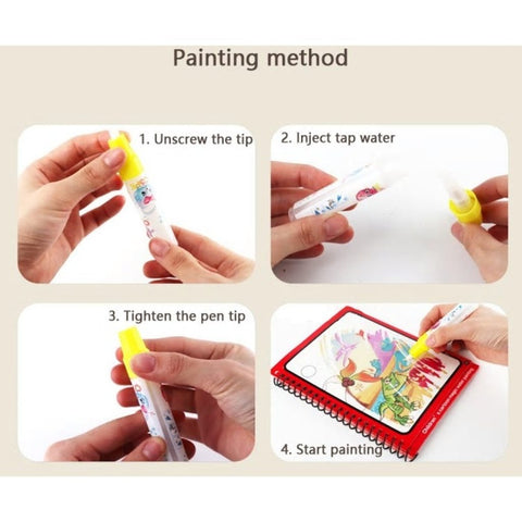 Magic Water Coloring Book with Magical Water Doodle Pen