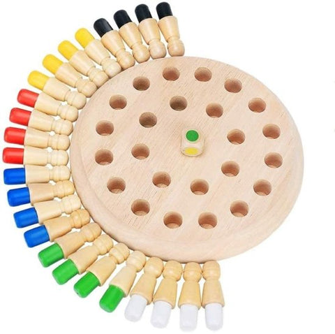 Wooden Memory Game for Kids – Color Matching Chess Board Educational Toy (Brain Development & Concentration)