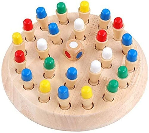 Wooden Memory Game for Kids – Color Matching Chess Board Educational Toy (Brain Development & Concentration)