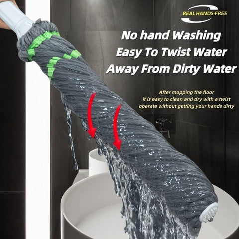 Magic Twist Mop – Hands-Free Microfiber Floor Cleaner