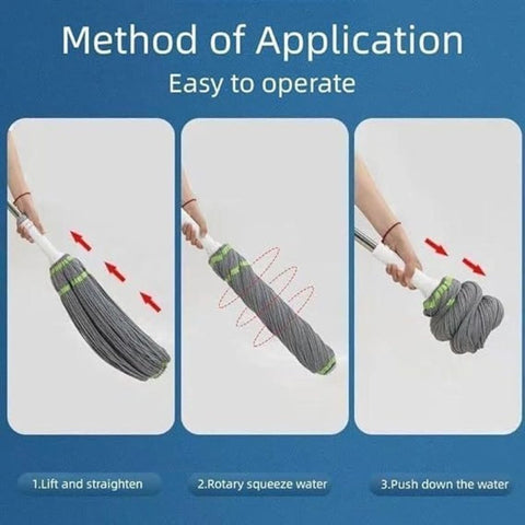 Magic Twist Mop – Hands-Free Microfiber Floor Cleaner