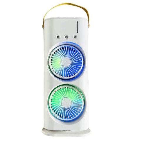 Portable Double Air Cooler Fan – USB Rechargeable Mini Cooling Fan for Home & Office