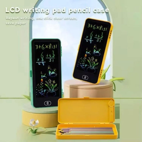 LCD writing tablet with pencil box