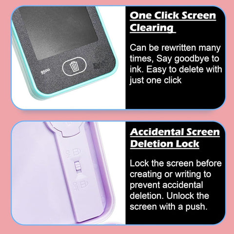LCD writing tablet with pencil box