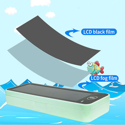 LCD writing tablet with pencil box