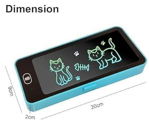 LCD writing tablet with pencil box