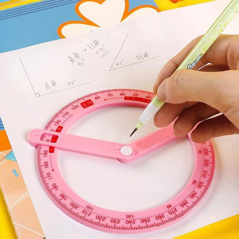 Geometric 360 degree rotating ruler
